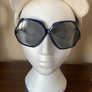 1970’s French Oversized Blue Statement Sunglasses